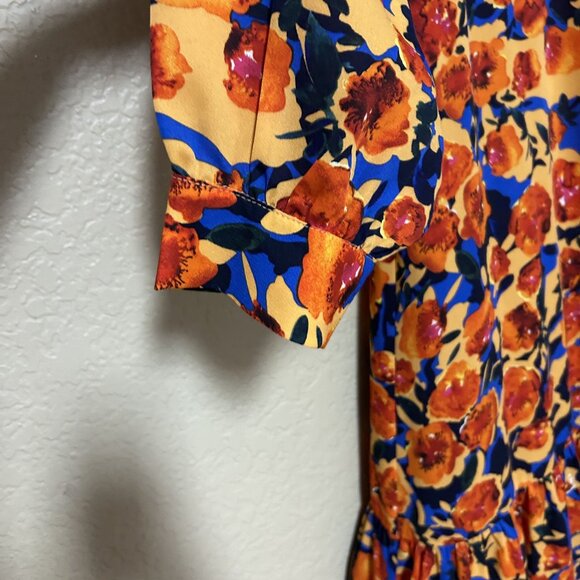 Never Fully Dressed Womens Maxi Dress Orange Floral Size 12 - Picture 9 of 11
